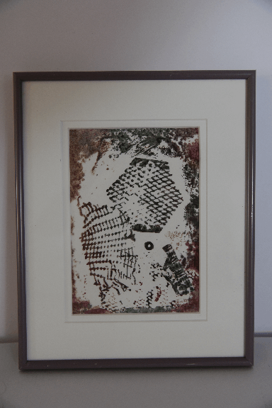 8341 Focal Points Monoprint/collage 4.5x6.5 | Oswald Family's Silent ...